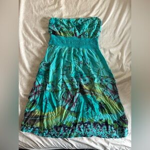 Floral Strapless Dress